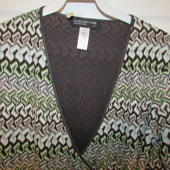 JONES NEW YORK Textured Wrap Top - Med - NEW - Picture 3 of 8